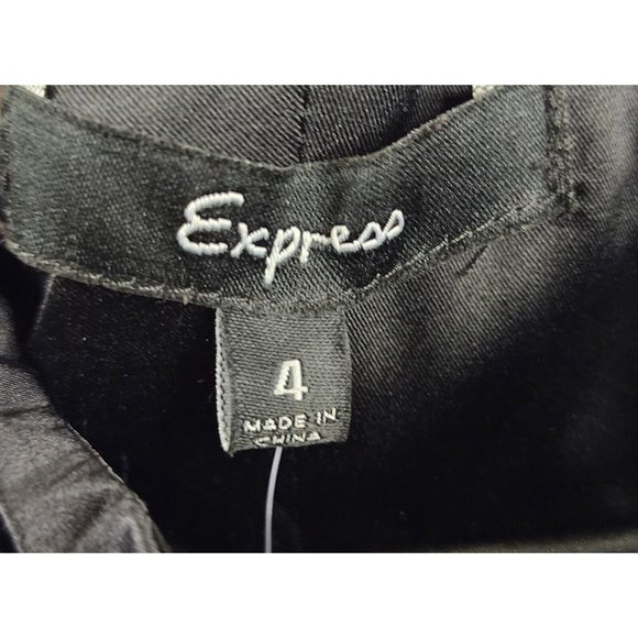 Express Dress Womens 4 Black Draped Strapless Silk Mini Dress - Picture 3 of 15